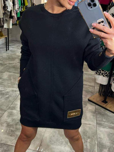 Audrey – Elegantes Kleid mit Rundhalsausschnitt aus nachhaltigen Materialien