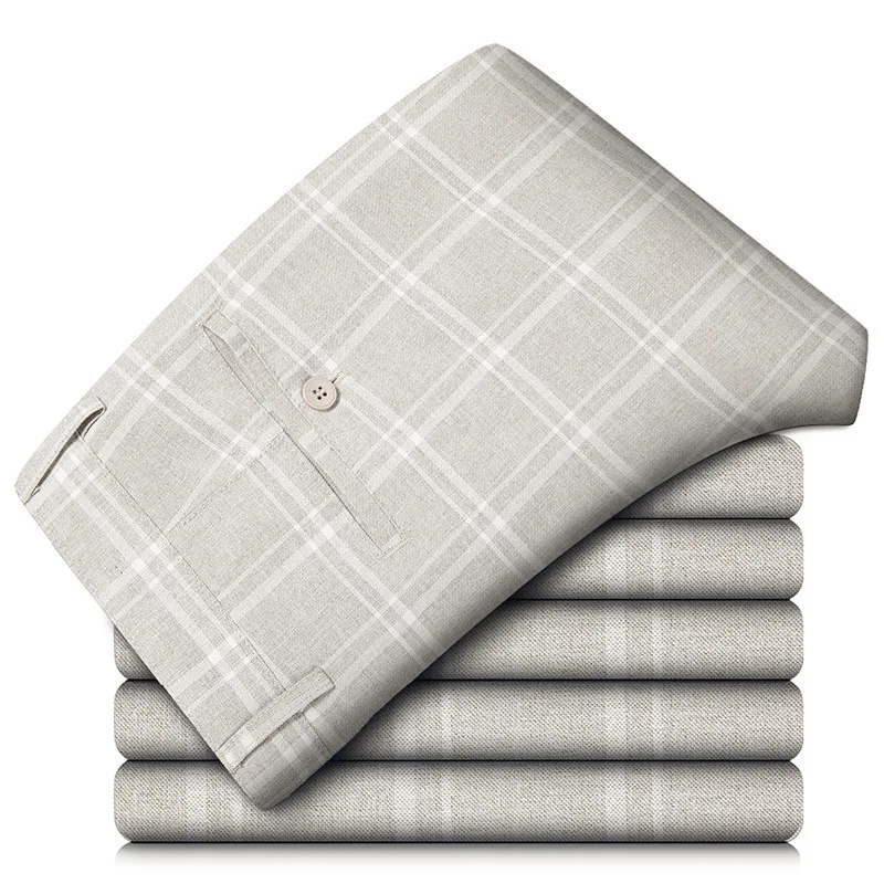 Dominic | Herren Kariert Hose | Stretch