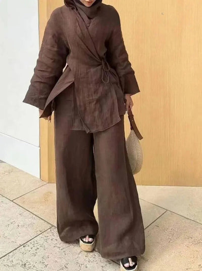 Gabriela® | Leinen-Kimono-Set