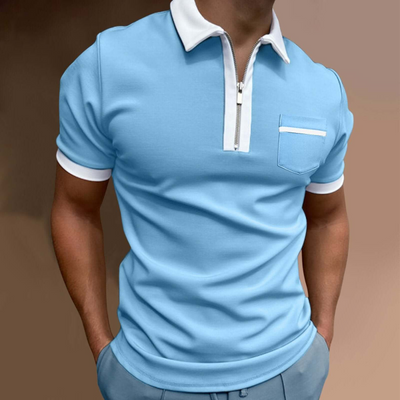 Jacques | Herren Kurzarm Poloshirt | Blau