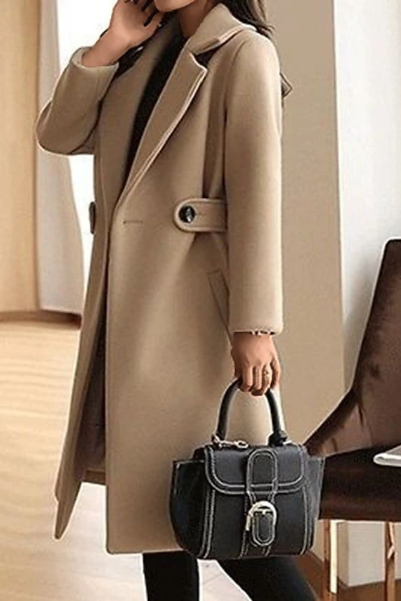 Junea | Damen Lange Trenchcoat | Winter Jacke