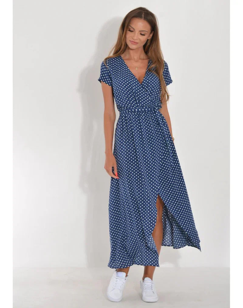 Suzanne – Elegantes V-Ausschnitt Kleid