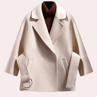 Delaney - stylische jacke mit modischem gürtel für damen