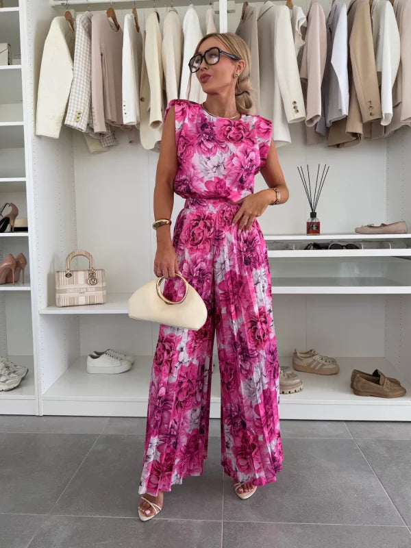 Almut | Elegantes Set mit plissierter Palazzo-Hose