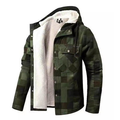 Langärmelige Jacke mit Karomuster für Herren