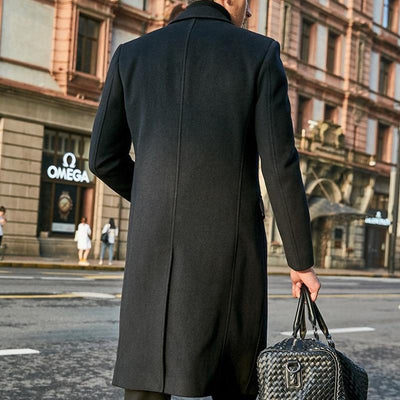 Herren-Knopfmantel mit Reverskragen