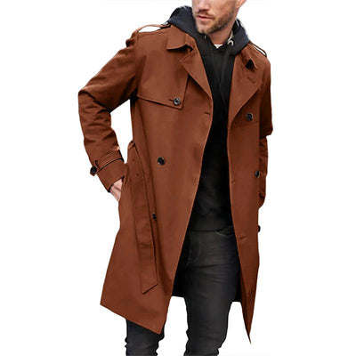 Reverskragen-Trenchcoat mit Gürtel für Herren