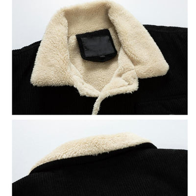 Herren-Knopfjacke mit Reverskragen