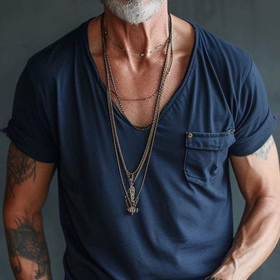 Felix | Langarm V-Ausschnitt T-Shirt