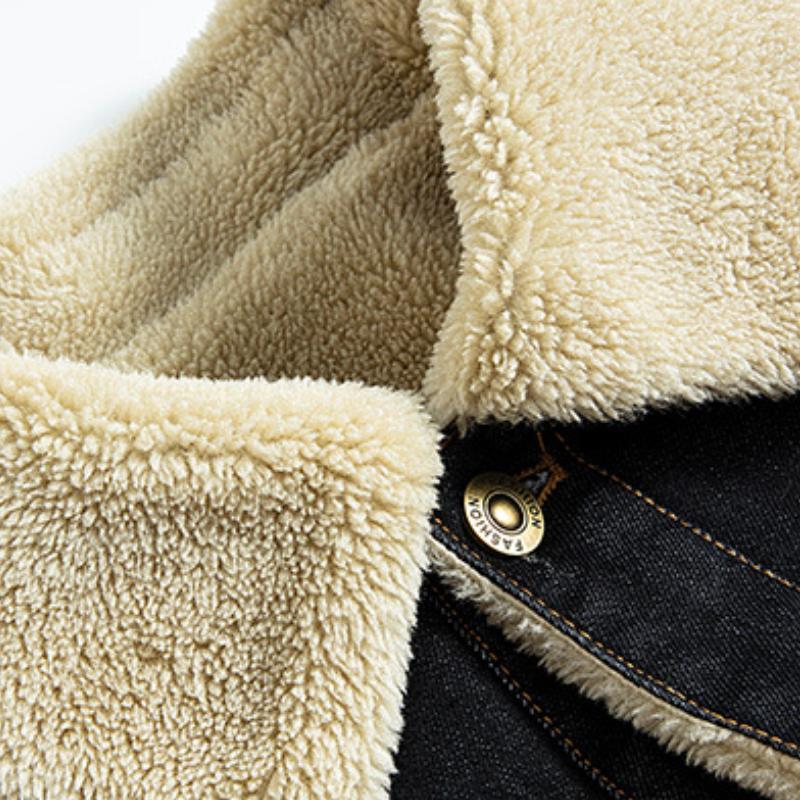 Herren Slim-Fit Denim Jacke mit mehreren Taschen