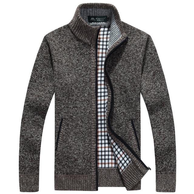 Severin - Extra Dicke Herren-Strickjacke mit Fleecefutter für eisige Tage