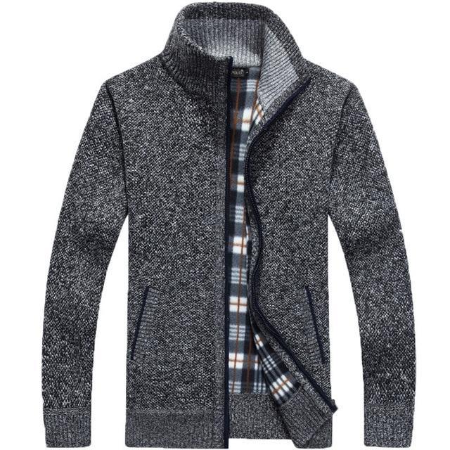 Severin - Extra Dicke Herren-Strickjacke mit Fleecefutter für eisige Tage
