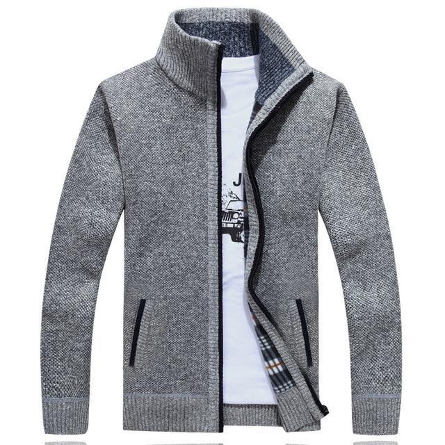 Severin - Extra Dicke Herren-Strickjacke mit Fleecefutter für eisige Tage