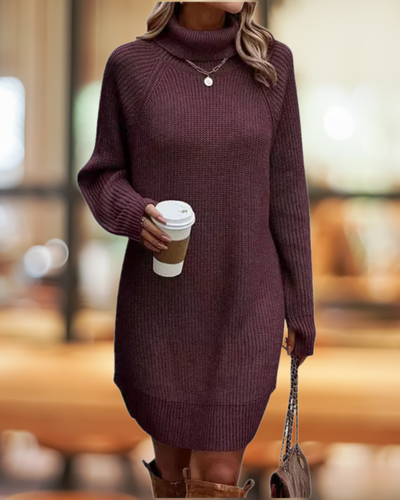 Madeleine | Rollkragen Strickkleid | Mini