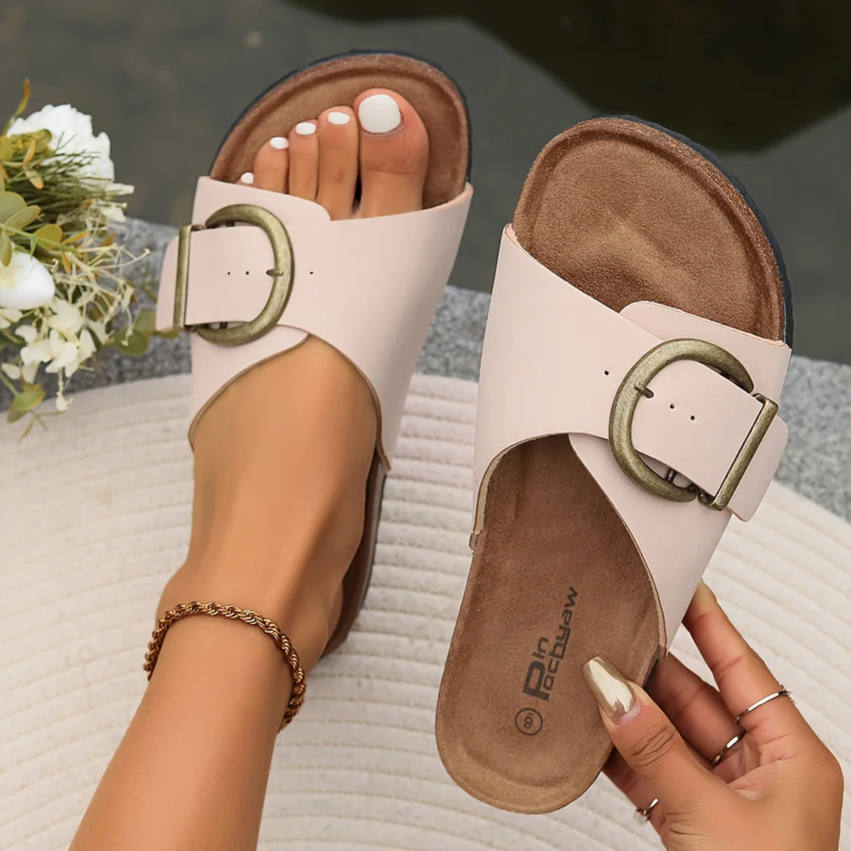 Martha | Sandalen Damen Bequem | Flach