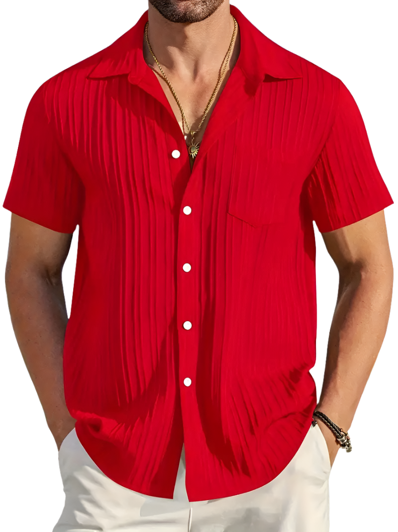 Ethan | Leichtes Kurzarm-Sommer-Faltenhemd