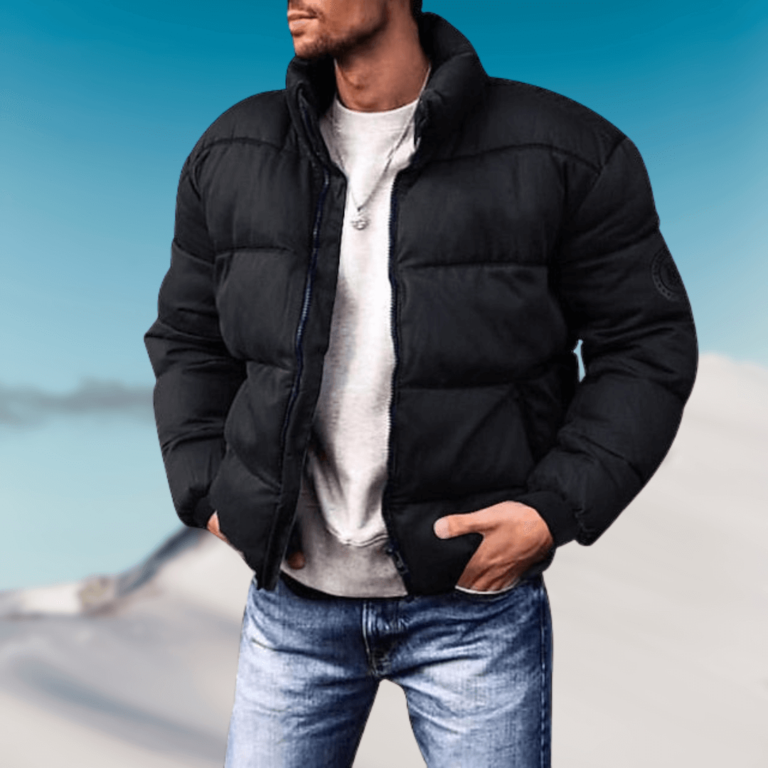 Archer | Herren Schwarz Daunenjacke | Steppjacke Leichte