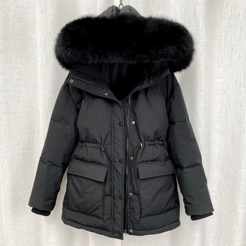 Erin | Damen Schwarz Parka | Warme Winterjacke
