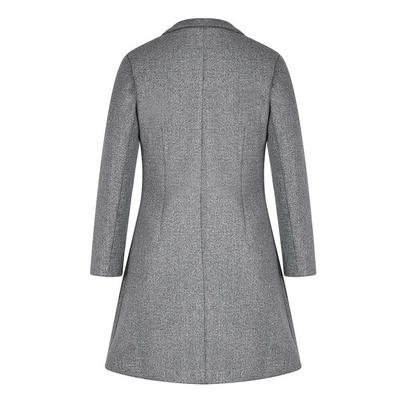 Teofila | Damen Schwarz Trenchcoat | Übergangs Jacke