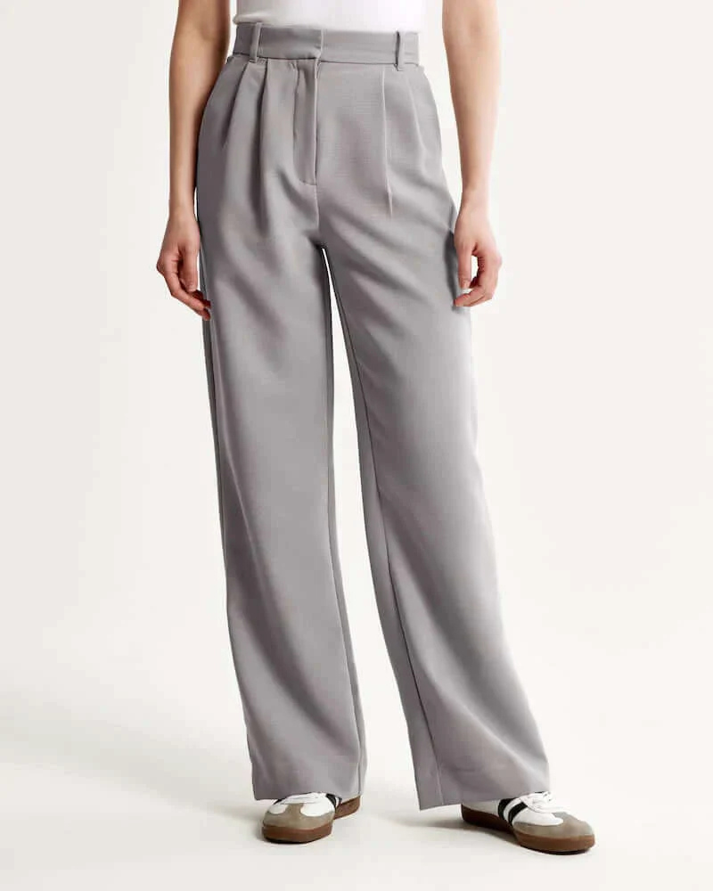 Adalyn | Damen Schwarz Weite Hose | Elegant