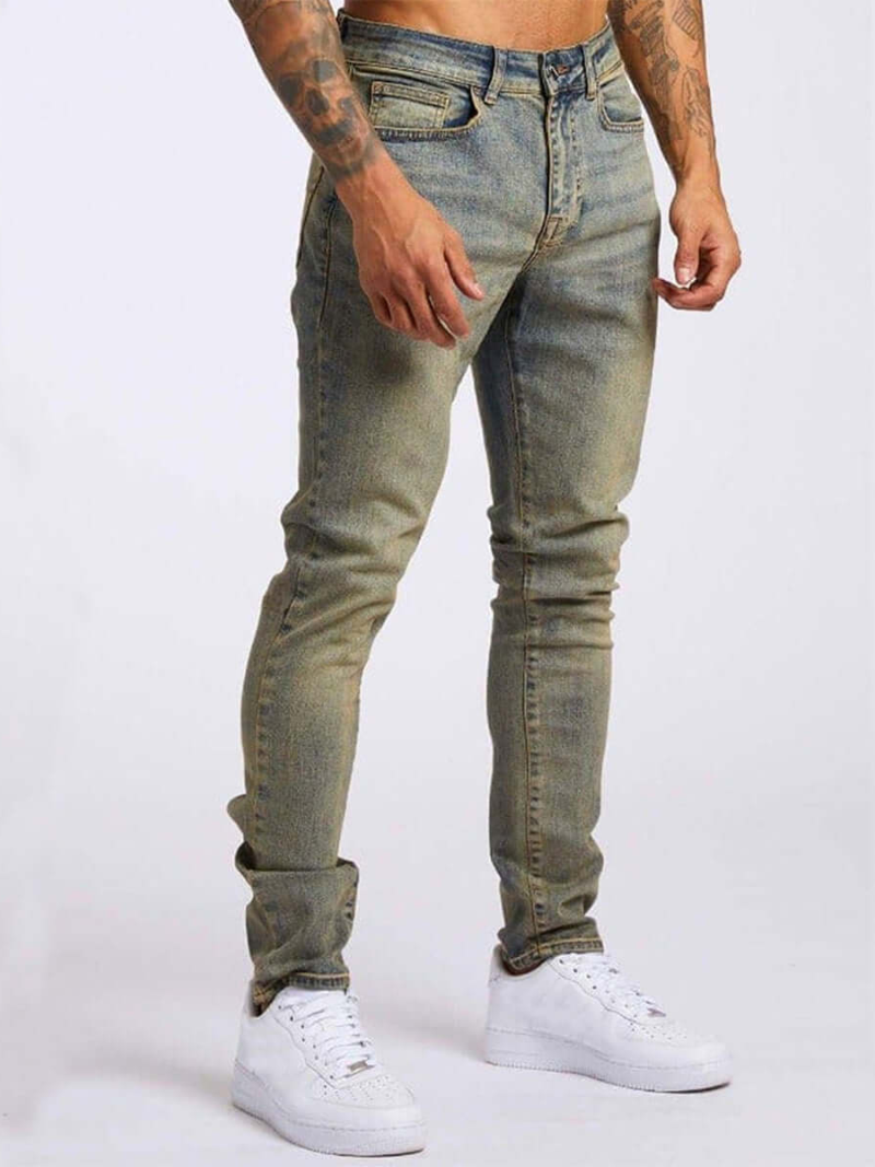 Neville | Herren Slim Fit Jeans | Schwarz