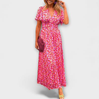 Elsie - Zeitloses V-Ausschnitt Kleid