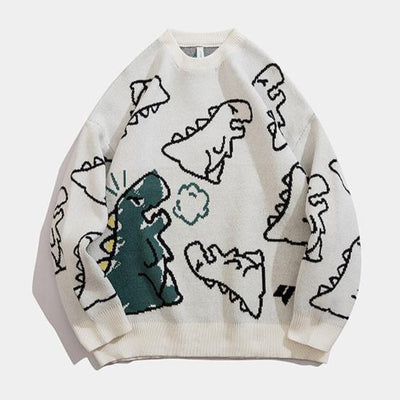 Rosa® | Klassischer Pullover mit Dino-Print für Damen
