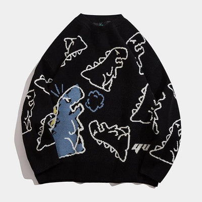 Rosa® | Klassischer Pullover mit Dino-Print für Damen