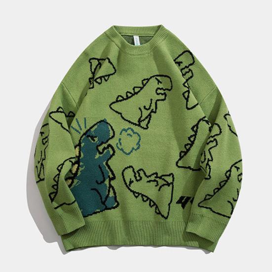 Rosa® | Klassischer Pullover mit Dino-Print für Damen