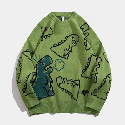 Rosa® | Klassischer Pullover mit Dino-Print für Damen