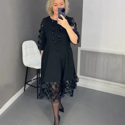 Demi | Ausgestelltes Midikleid mit Punktedekor