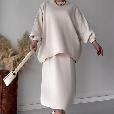 Carmen® | Zweiteiliges Set aus einfarbigem Oberteil und langem Rock