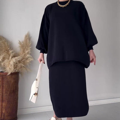 Carmen® | Zweiteiliges Set aus einfarbigem Oberteil und langem Rock