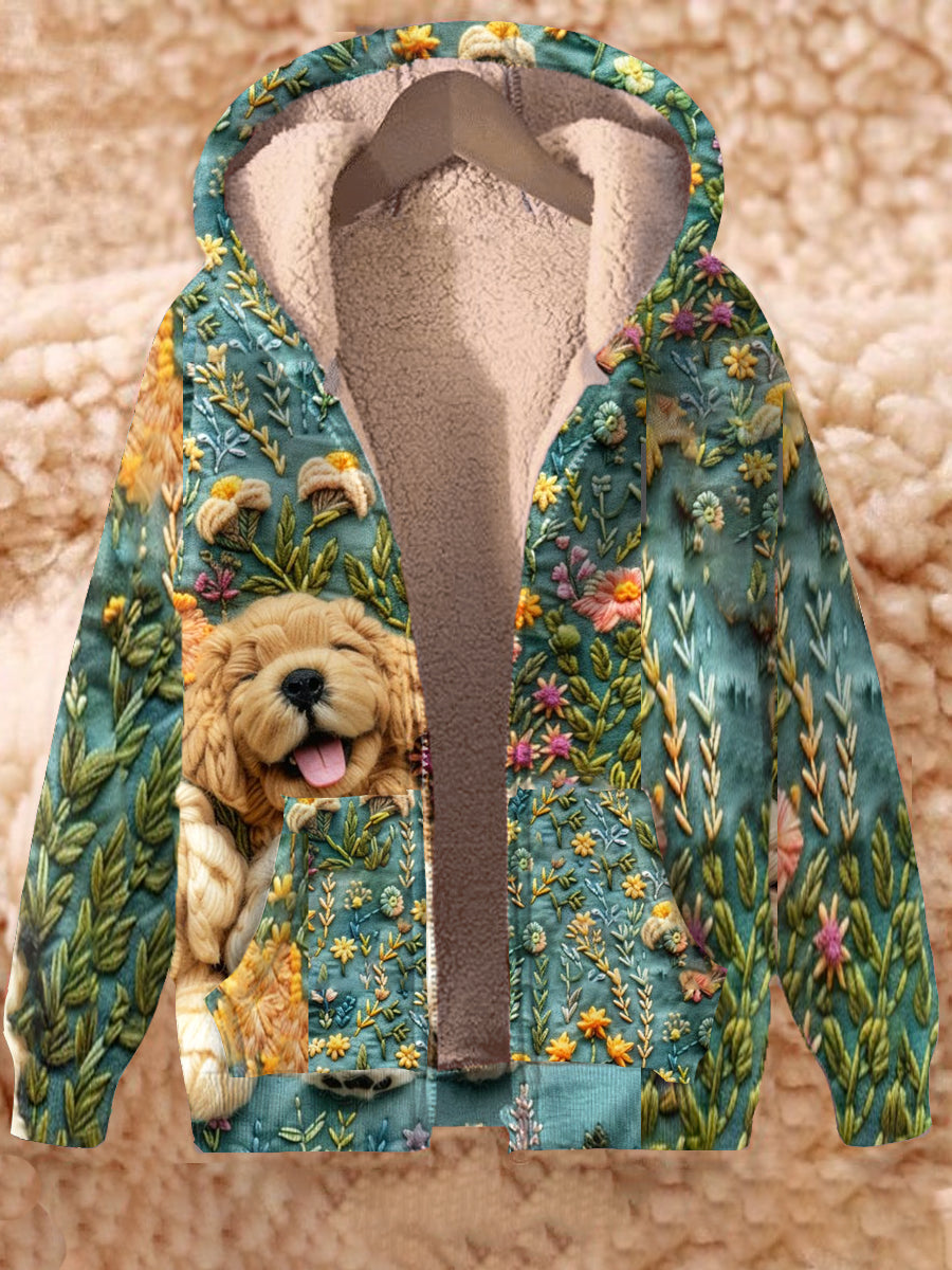 Petra® | Jacke mit Kunstdruck, langärmeliges Sweatshirt, dickes Oberteil mit Reißverschluss