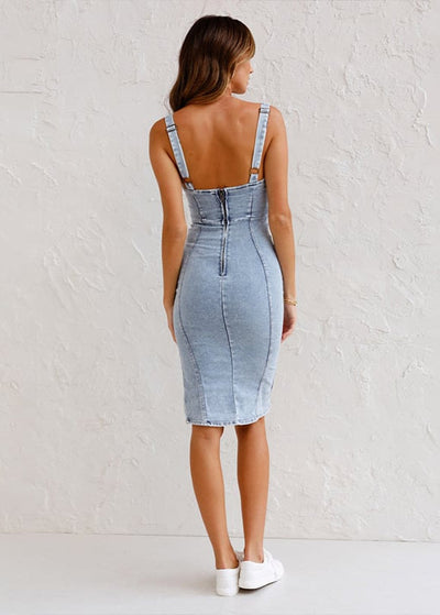 Jacky - Elegantes Denim-Kleid