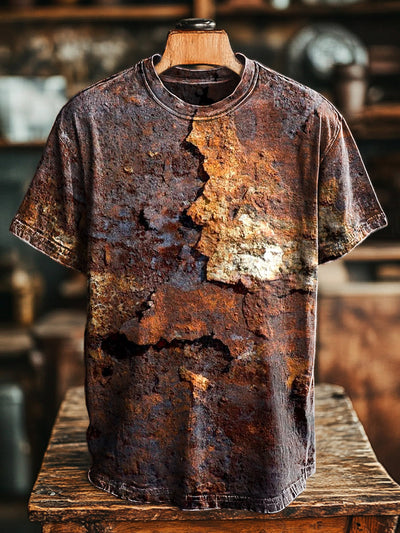 Alexander™ – Retro-T-Shirt mit Metallstruktur-Print
