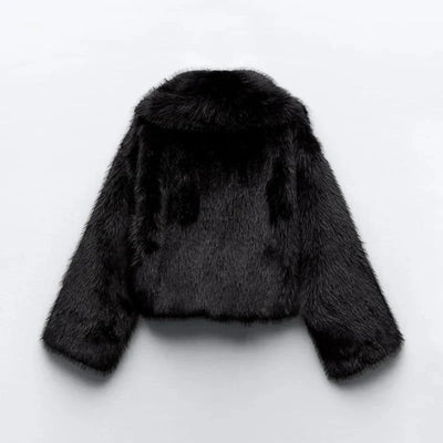 Alicia® | Bleiben Sie schick und gemütlich mit unserer kurzen Kunstpelzjacke für den Frühling und Winter