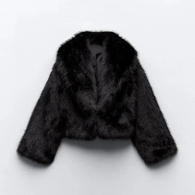 Alicia® | Bleiben Sie schick und gemütlich mit unserer kurzen Kunstpelzjacke für den Frühling und Winter