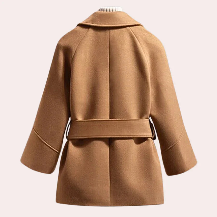 Delaney - stylische jacke mit modischem gürtel für damen