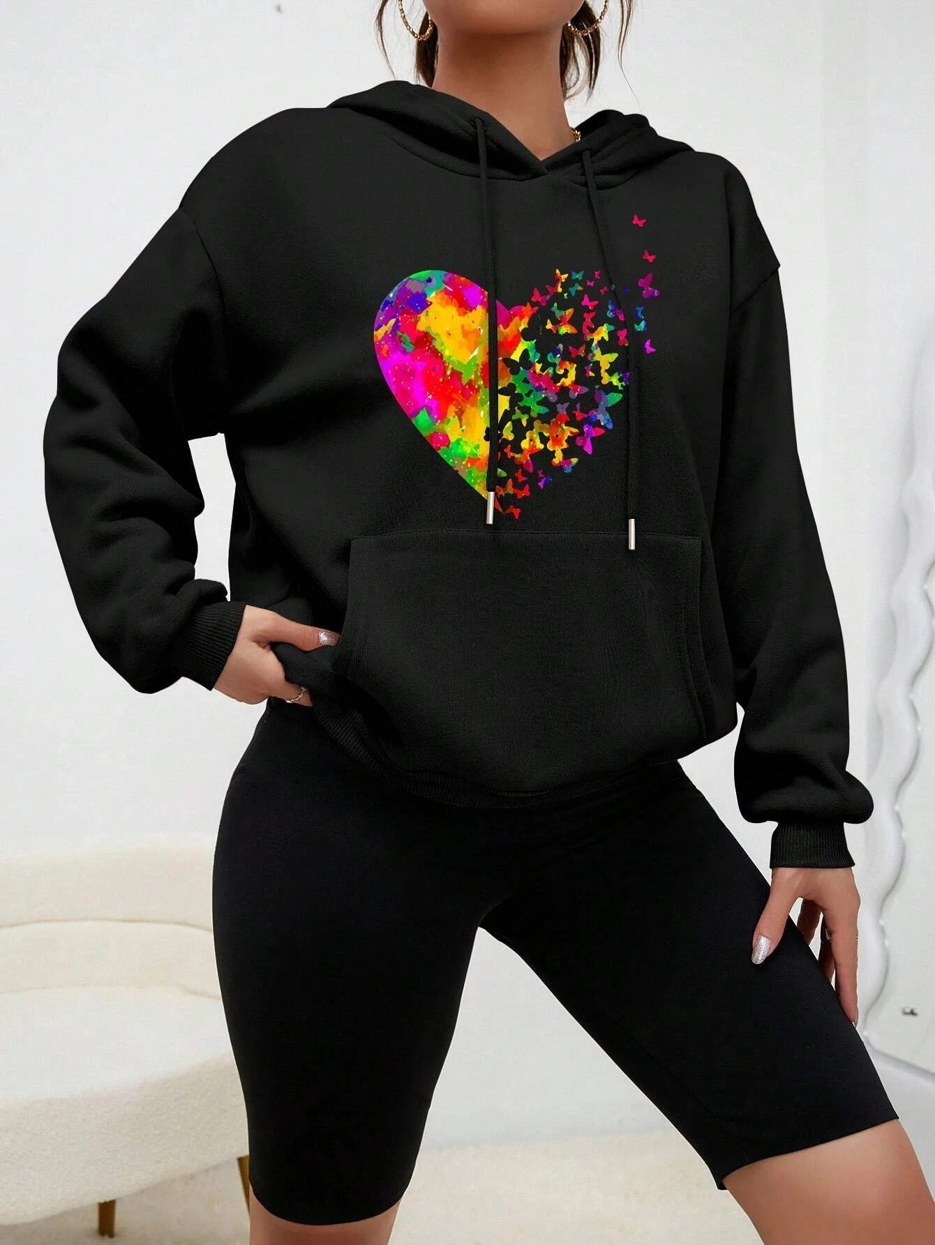 Raven® | Bedruckter Kapuzenpullover