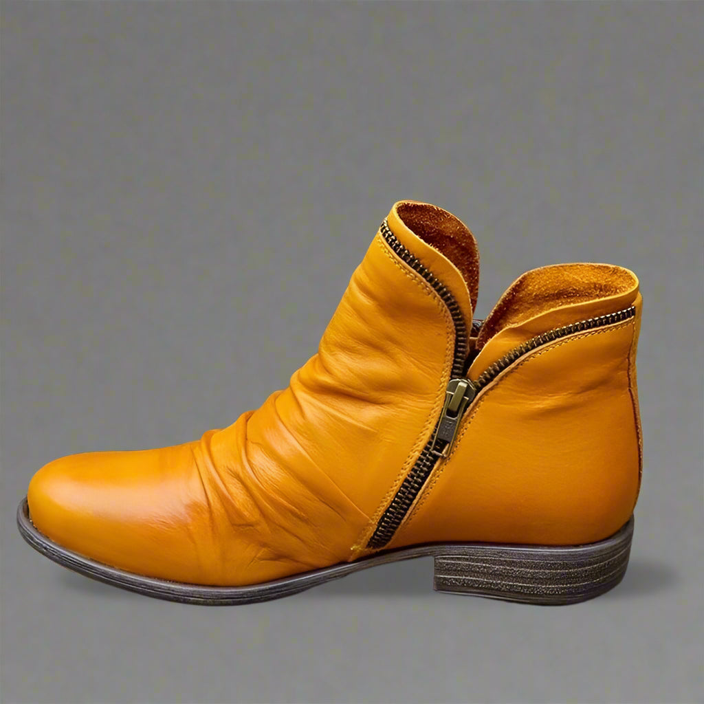 Sighild | Elegante Lederstiefel mit Reißverschluss