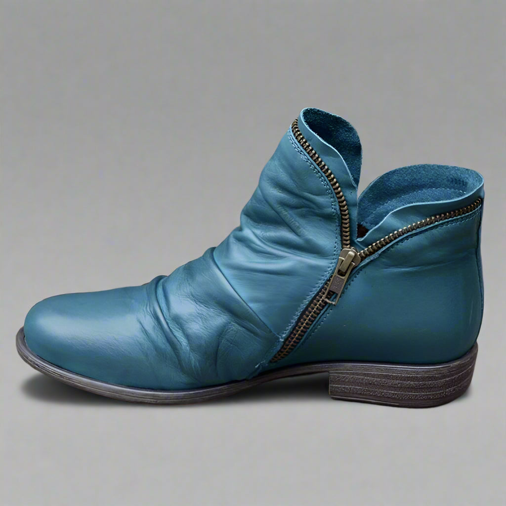 Sighild | Elegante Lederstiefel mit Reißverschluss