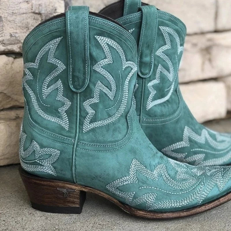 Orelia | Damen Western Cowboystiefel | Braun