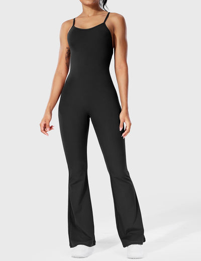 Serafina | Backless Flare Jumpsuit mit verstellbaren Trägern