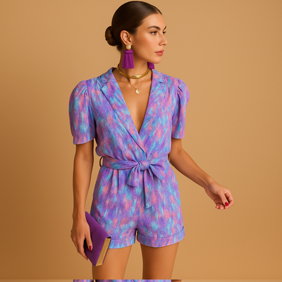 Iskona  - Sommerlaune zum Anziehen – Der Kurzoverall mit Statement-Print