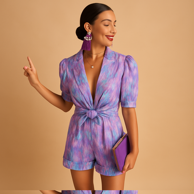 Iskona  - Sommerlaune zum Anziehen – Der Kurzoverall mit Statement-Print